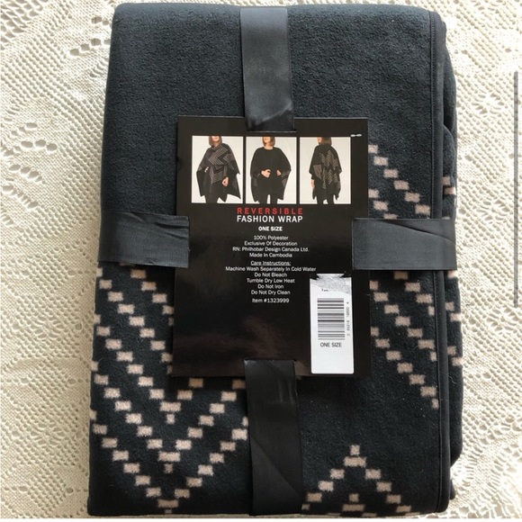 Ike Behar Reversible Winter Wrap - Picture 5 of 8